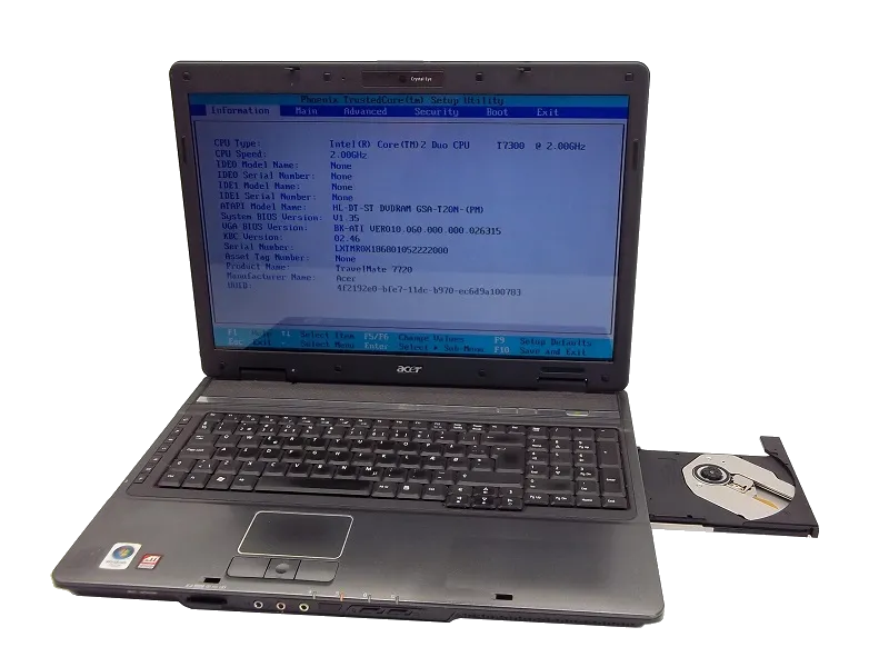 Замена шлейфа матрицы Acer TravelMate 7720